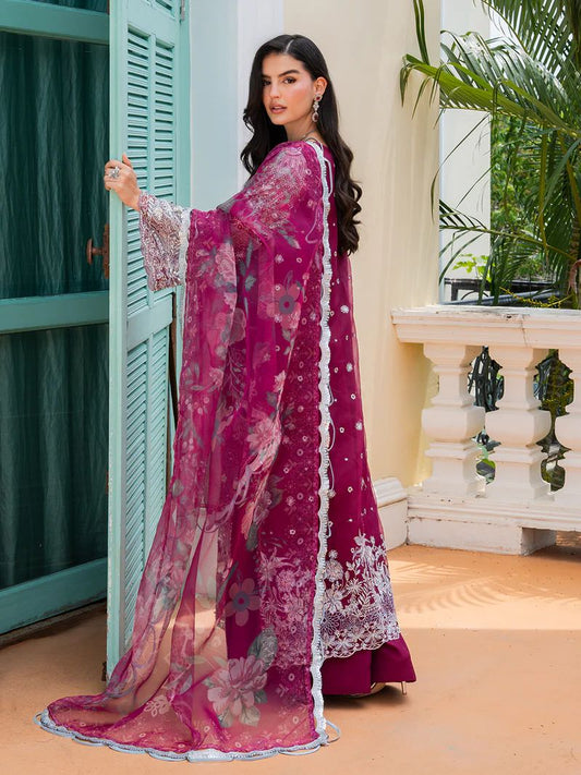 Mona 3pc Handworked Organza Suit with Sharara – Meher2