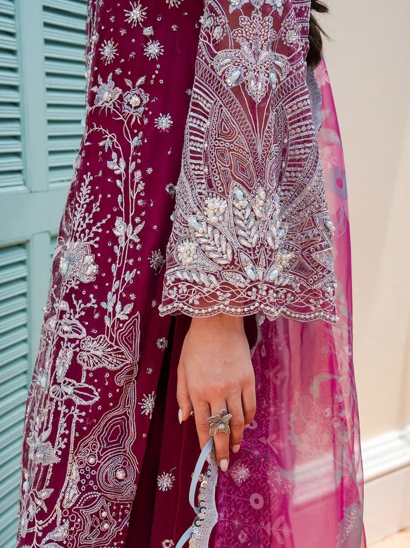 Mona 3pc Handworked Organza Suit with Sharara – Meher2