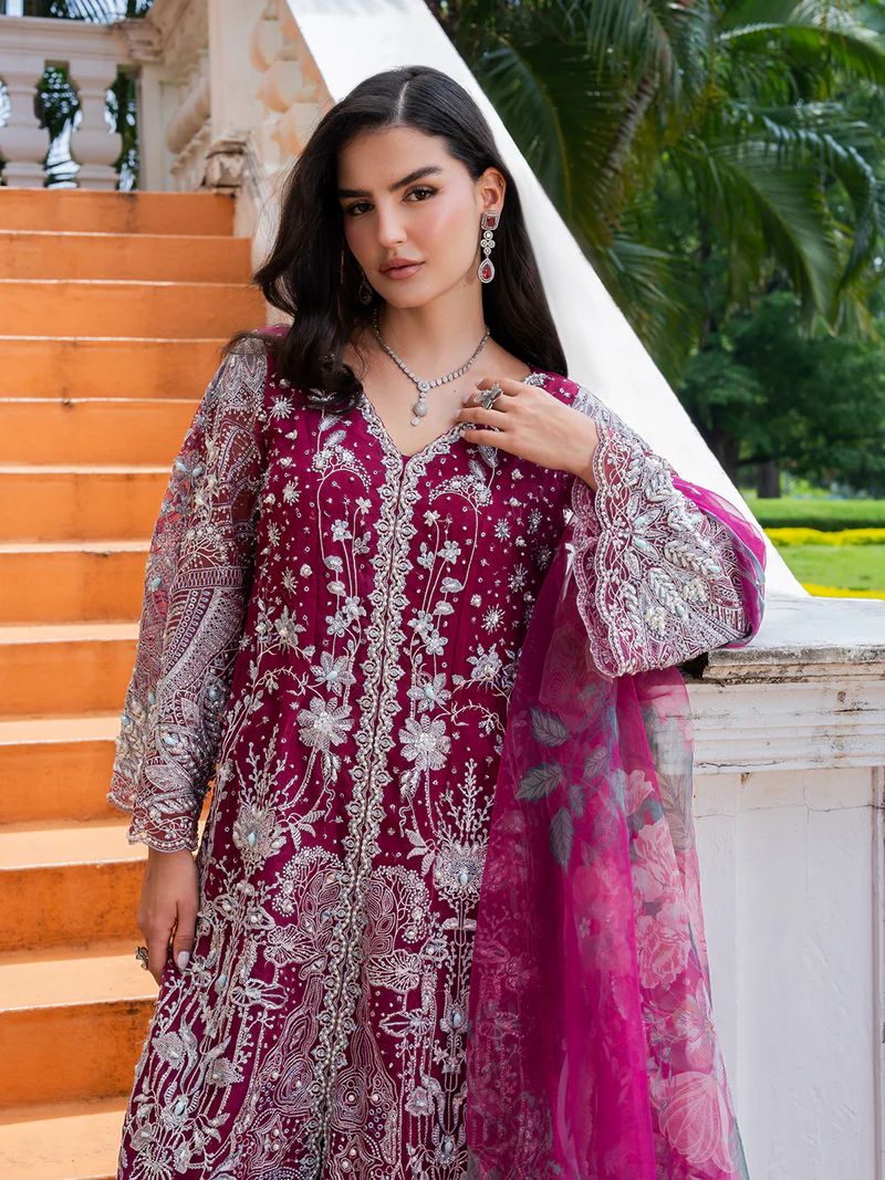 Mona 3pc Handworked Organza Suit with Sharara – Meher2