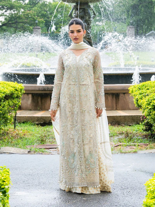 Mona 4pc Handworked Front-Open Organza Suit with Sharara – Meher4