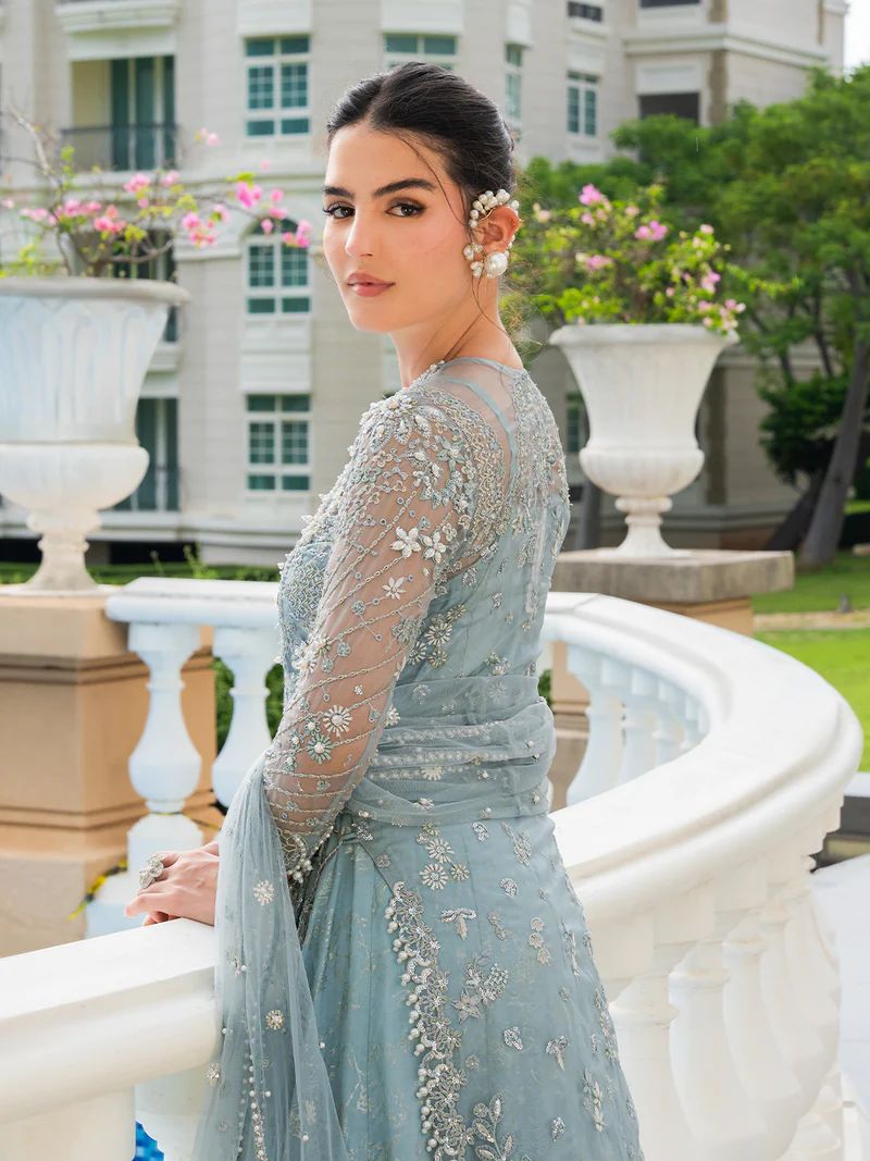 Mona 4pc Handworked Organza Suit with Viscose Trousers – Meher5