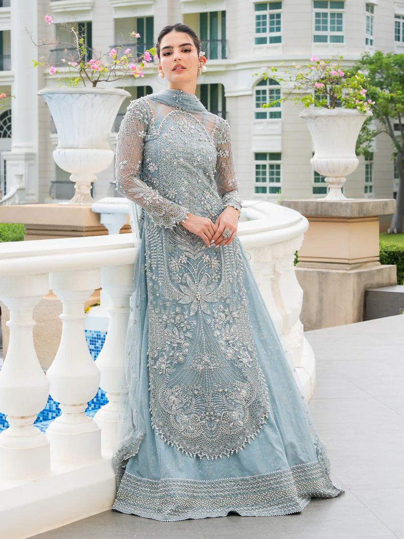Mona 4pc Handworked Organza Suit with Viscose Trousers – Meher5