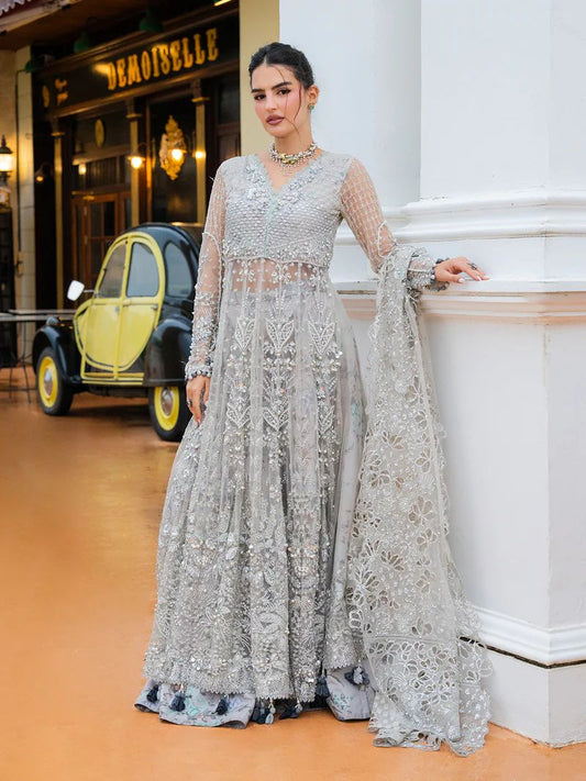Mona 4pc Handworked Net Suit with Printed Sharara – Meher7
