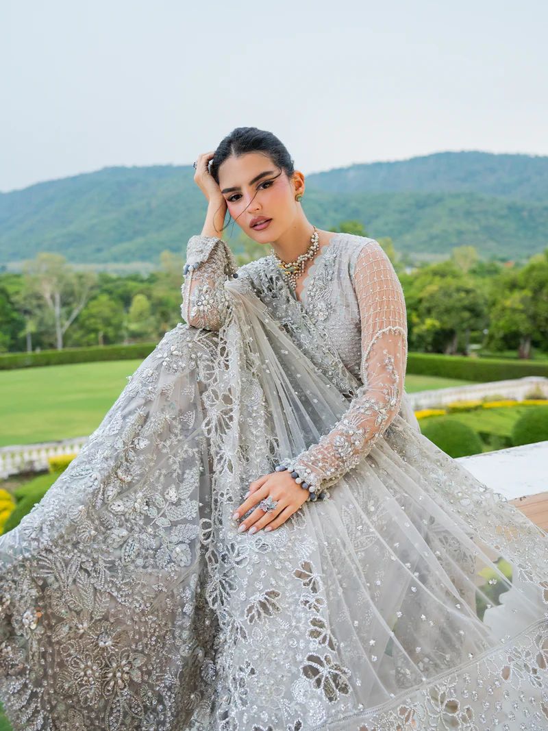 Mona 4pc Handworked Net Suit with Printed Sharara – Meher7