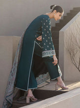 Mina – Stitched Deep Teal Embroidered Lawn 3pc Suit by Zainab Chottani – ZCTL8