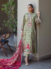 Zaira – Stitched Olive Green Printed & Embroidered Lawn 3pc Suit by Zainab Chottani – ZCTL10