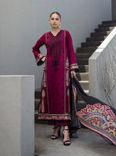 Mahay – Stitched Deep Maroon Embroidered Lawn 3pc Suit by Zainab Chottani – ZCTL12