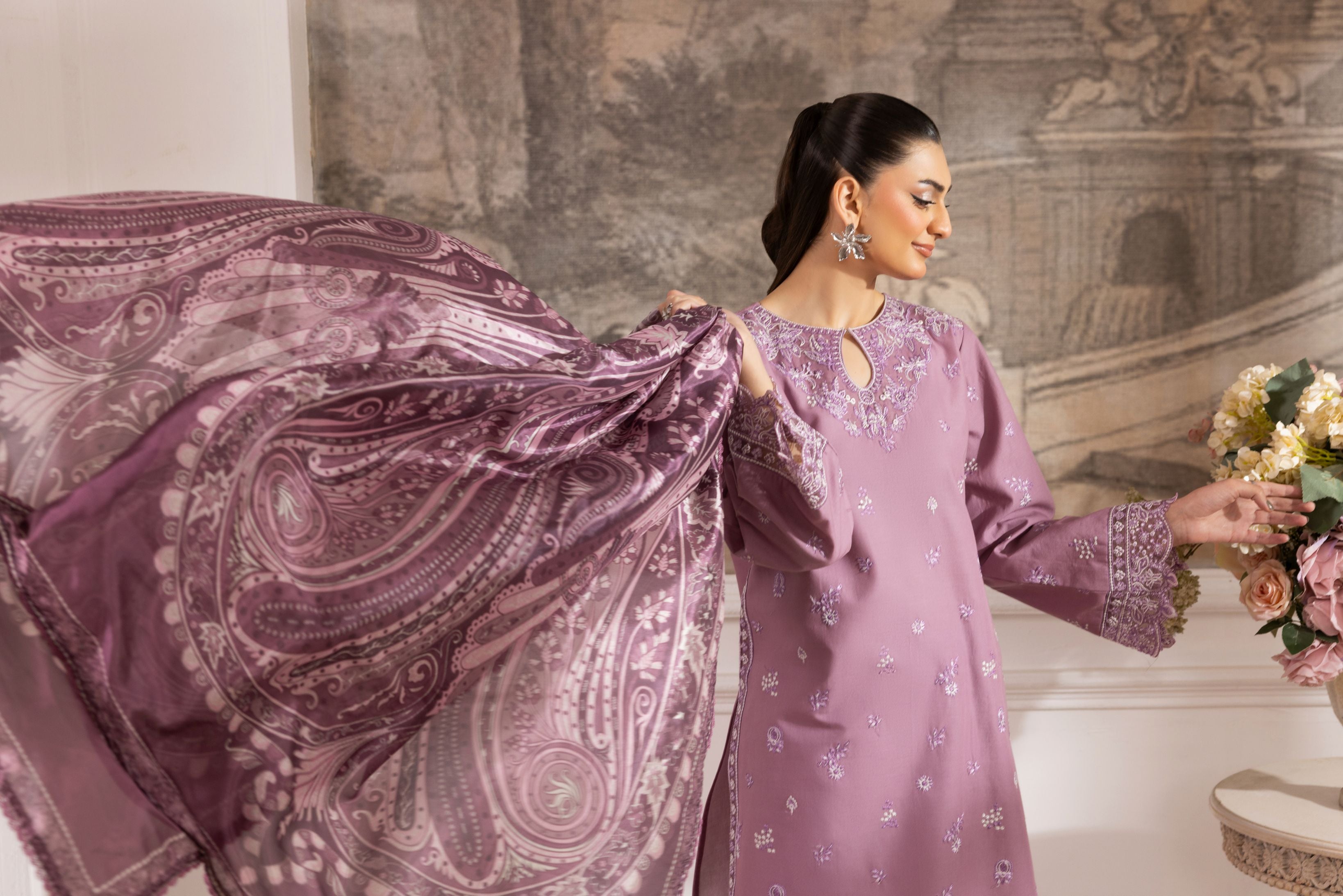 Lawn Breeze by Mohagni – 3pc Ready to Wear Cotton Summer Suit LMB2