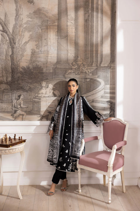 Lawn Breeze by Mohagni – 3pc Ready to Wear Cotton Black Pakistani Suit LMB5