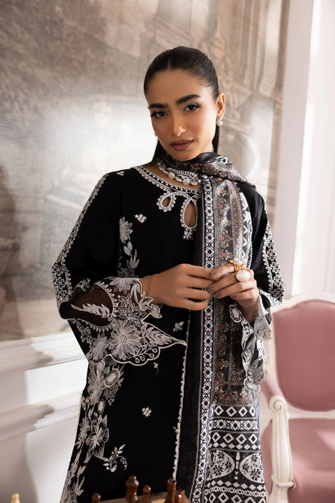 Lawn Breeze by Mohagni – 3pc Ready to Wear Cotton Black Pakistani Suit LMB5