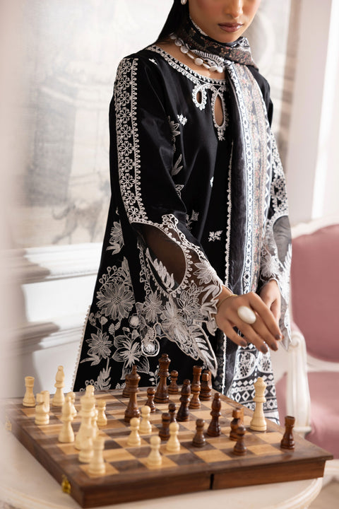 Lawn Breeze by Mohagni – 3pc Ready to Wear Cotton Black Pakistani Suit LMB5
