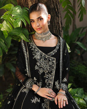 Zyrah 3pc Embroidered Chiffon Maxi with Net Dupatta & Lehenga – Ready to Wear