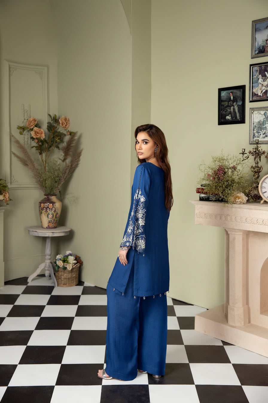 2pc Crepe Embroidered Dress by Ain 34
