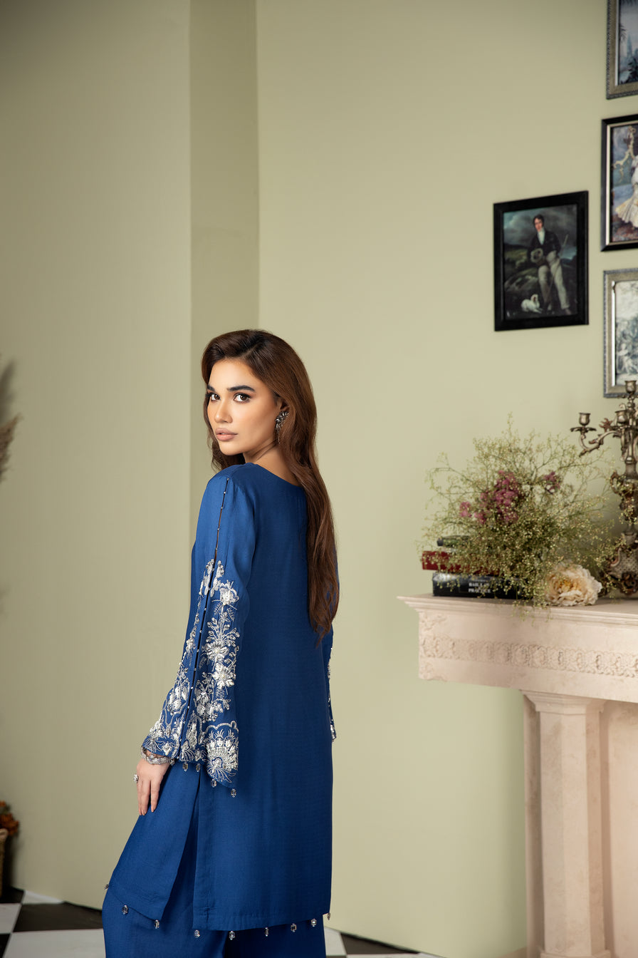 2pc Crepe Embroidered Dress by Ain 34