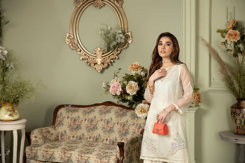 2pc Chiffon Handwork Cape by Ain 28