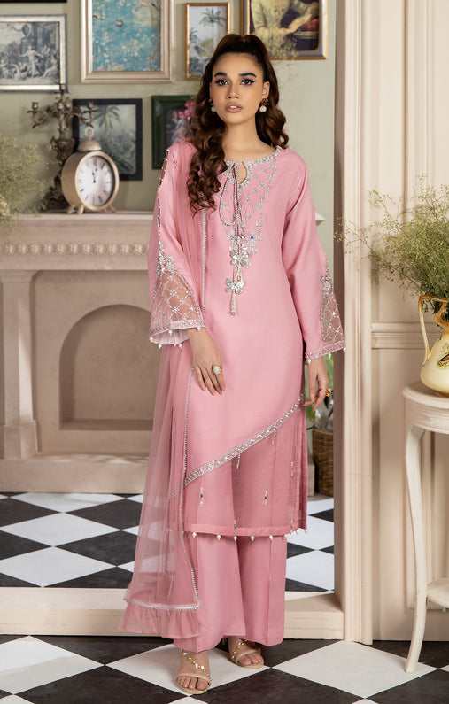3pc Crepe Embroidered Dress by Ain 24