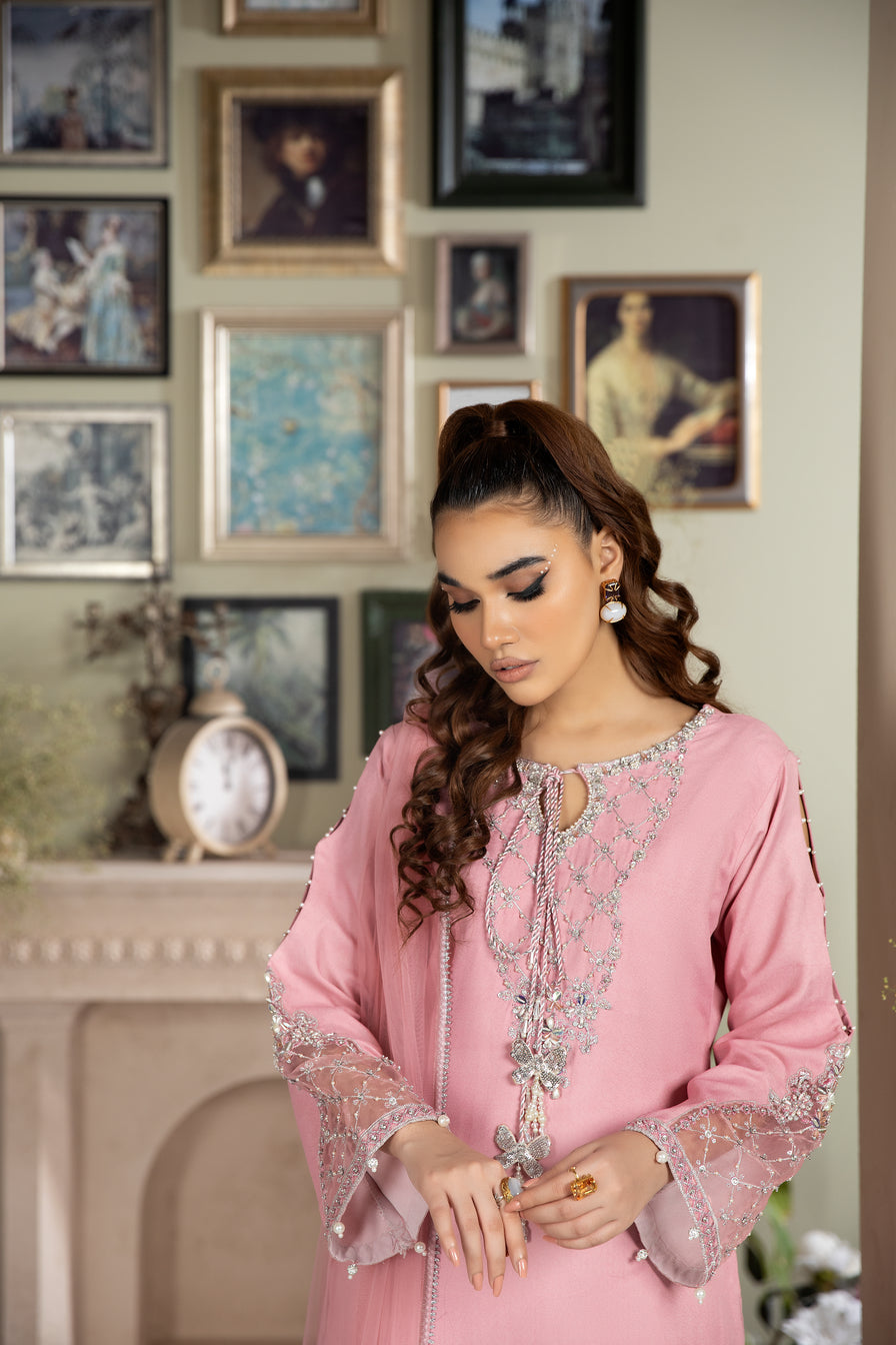3pc Crepe Embroidered Dress by Ain 24