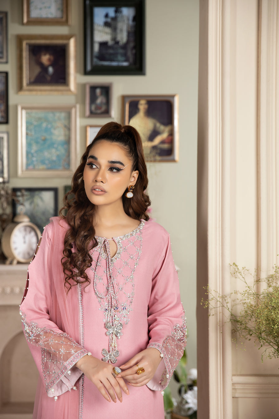 3pc Crepe Embroidered Dress by Ain 24