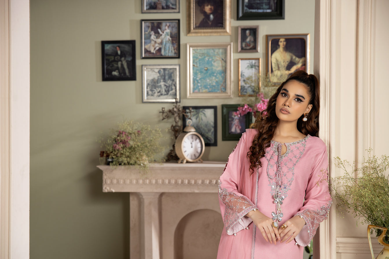 3pc Crepe Embroidered Dress by Ain 24