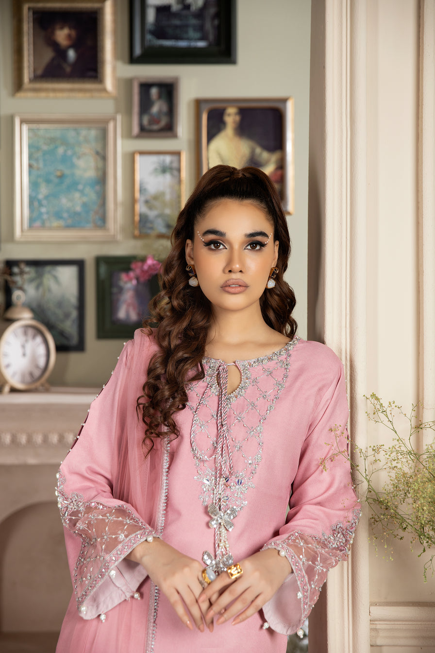 3pc Crepe Embroidered Dress by Ain 24