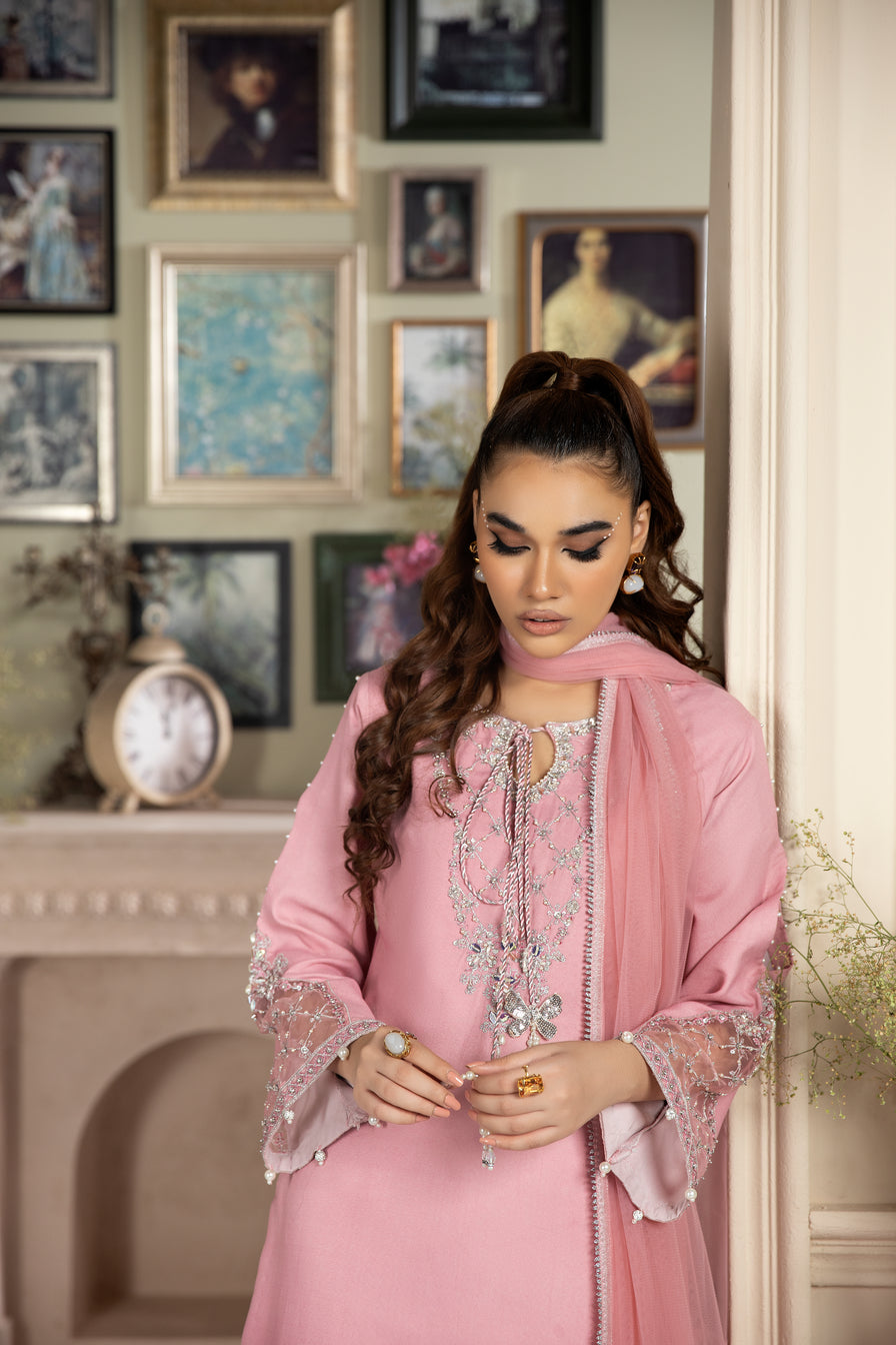 3pc Crepe Embroidered Dress by Ain 24