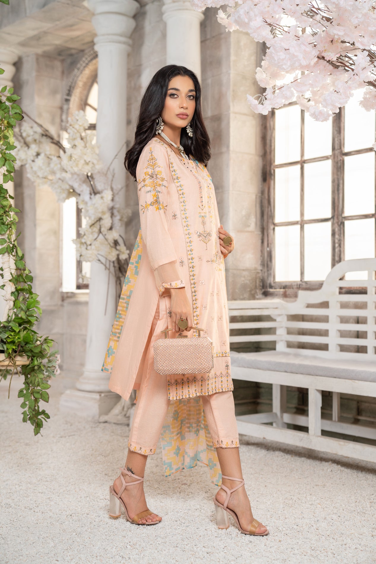 3pc Embroidered Lawn Dress by Arwah YC9