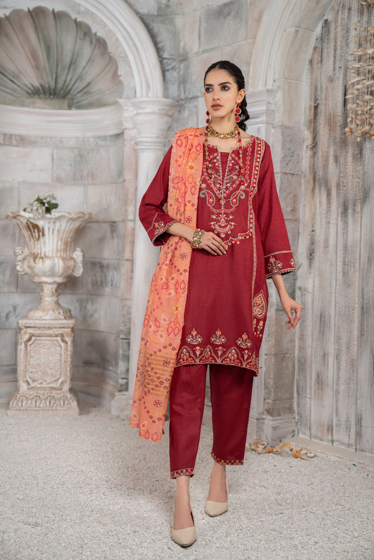Arwah Embroidered Lawn Dress YC3