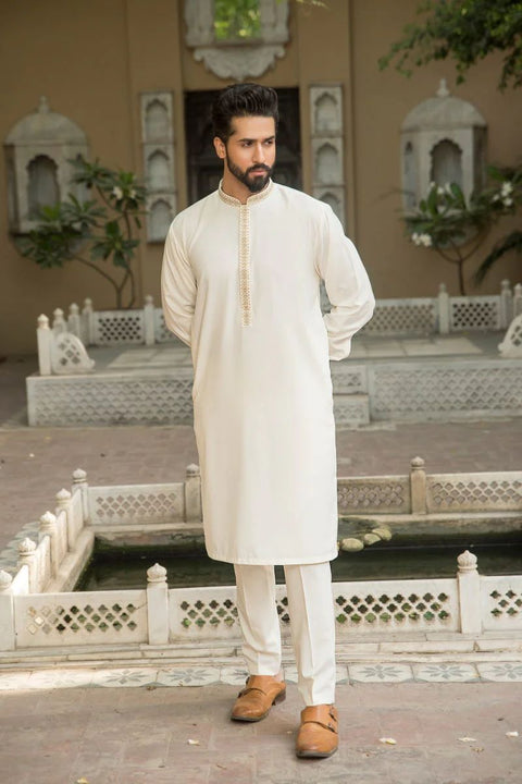 Men Embroidered Kurta Trousers Set ABNN7