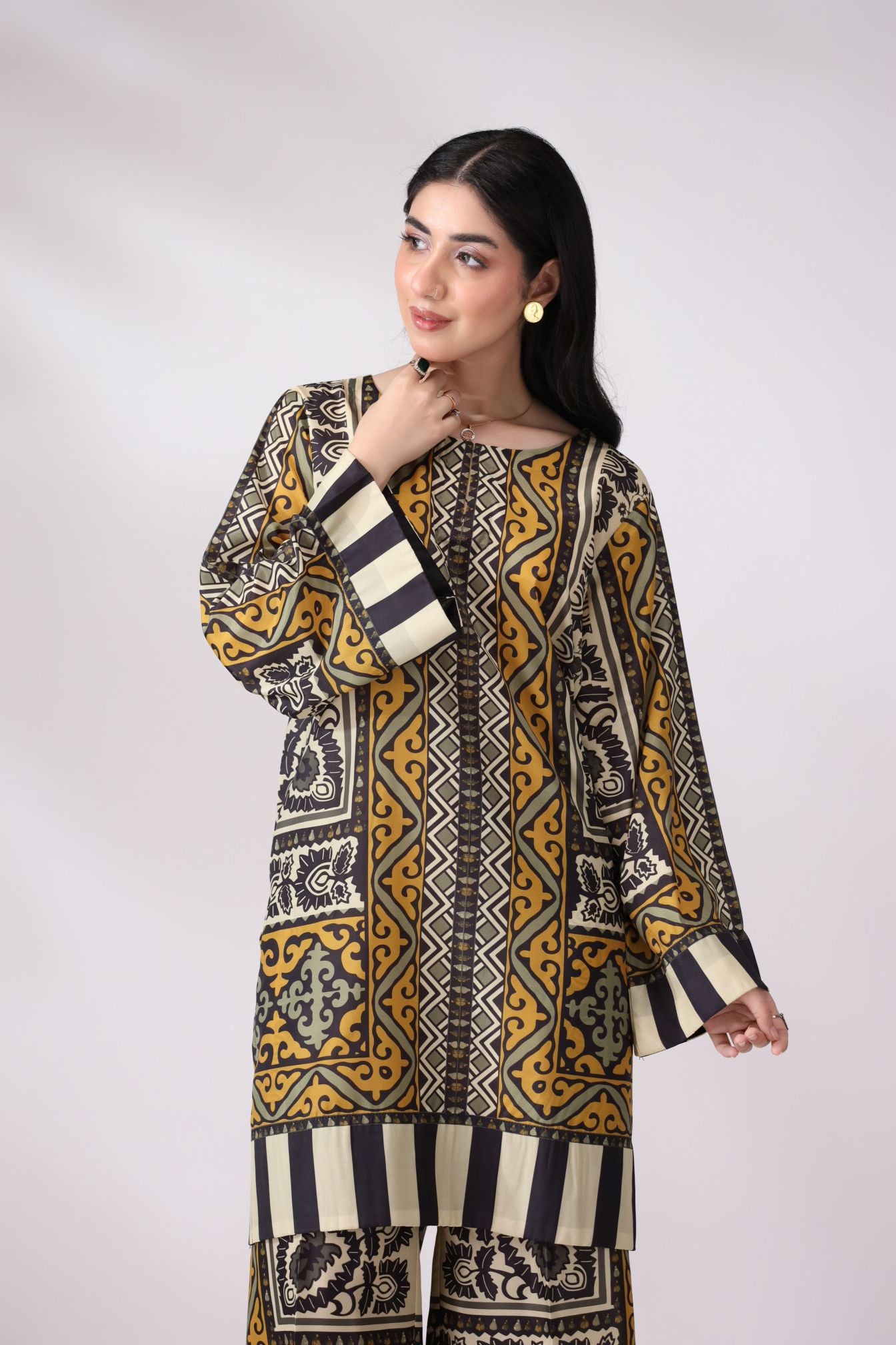 Bold & Elegant Crepe Silk Co-ord Set | Lush Drapes by Mohagni LDM2