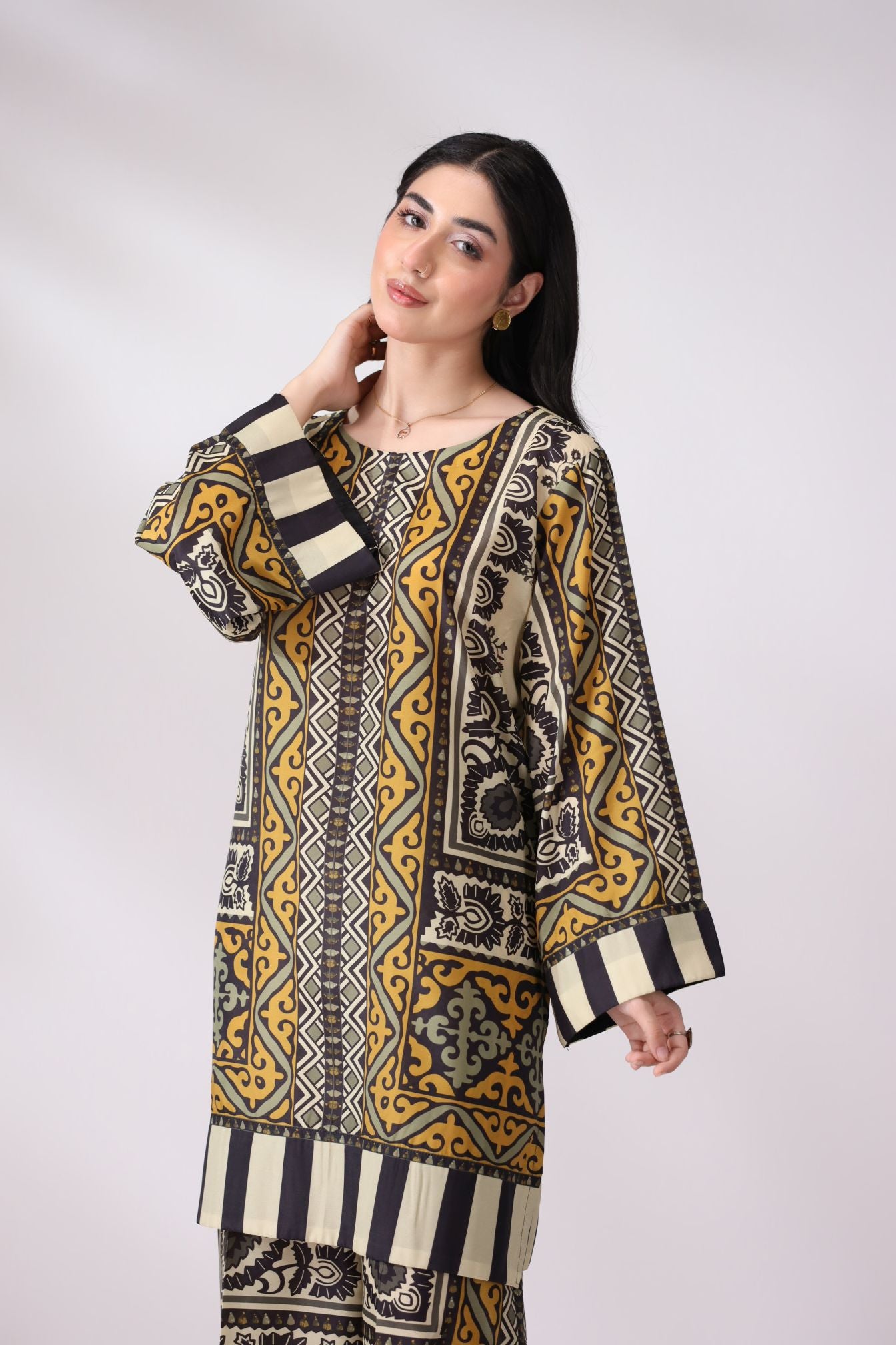 Bold & Elegant Crepe Silk Co-ord Set | Lush Drapes by Mohagni LDM2