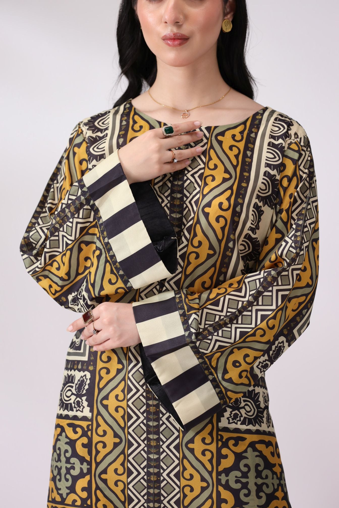Bold & Elegant Crepe Silk Co-ord Set | Lush Drapes by Mohagni LDM2