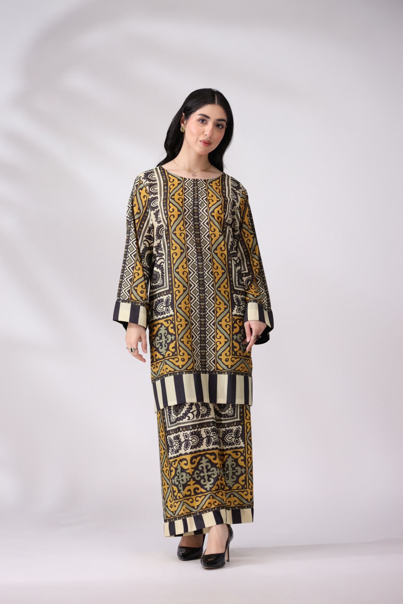 Bold & Elegant Crepe Silk Co-ord Set | Lush Drapes by Mohagni LDM2