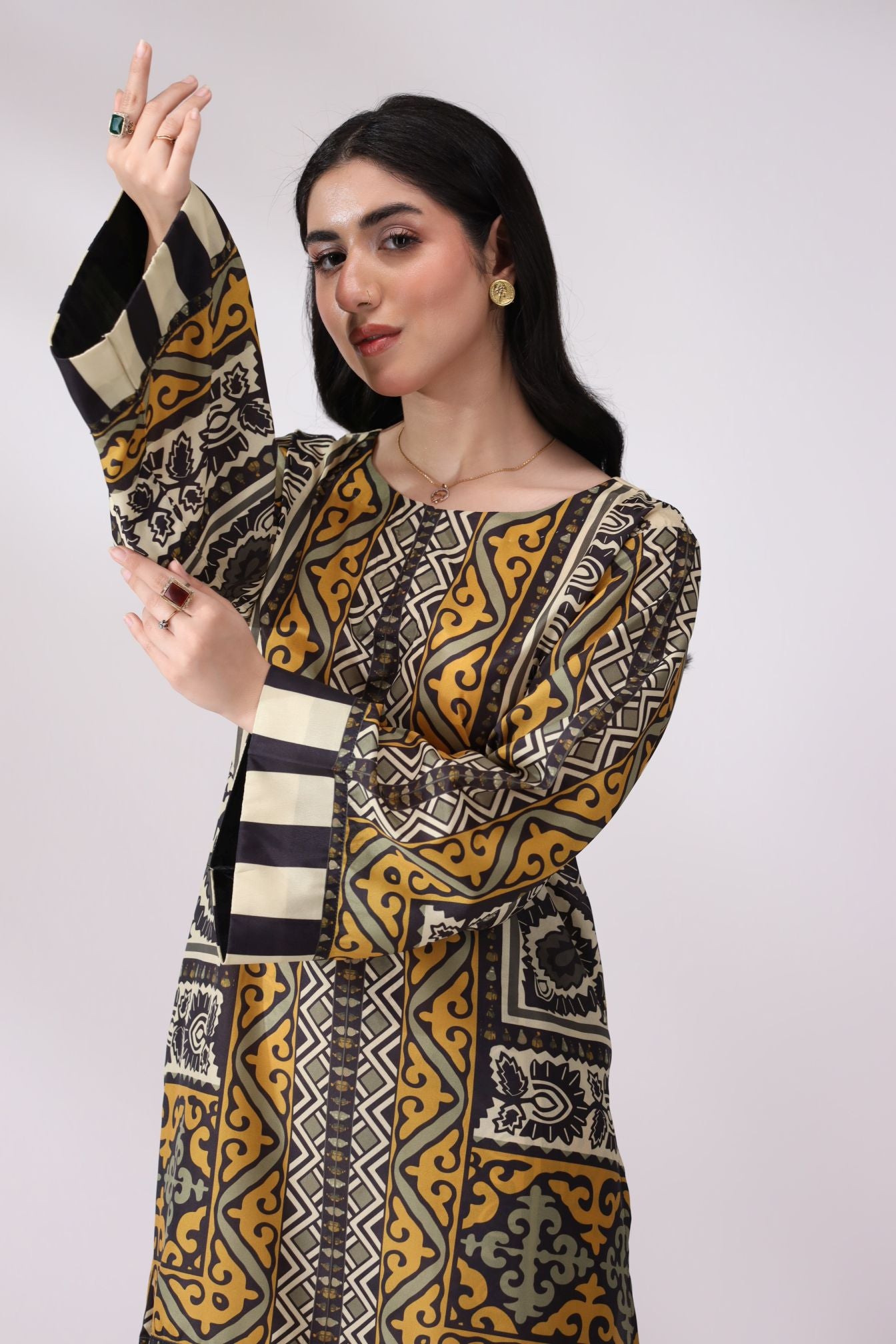 Bold & Elegant Crepe Silk Co-ord Set | Lush Drapes by Mohagni LDM2
