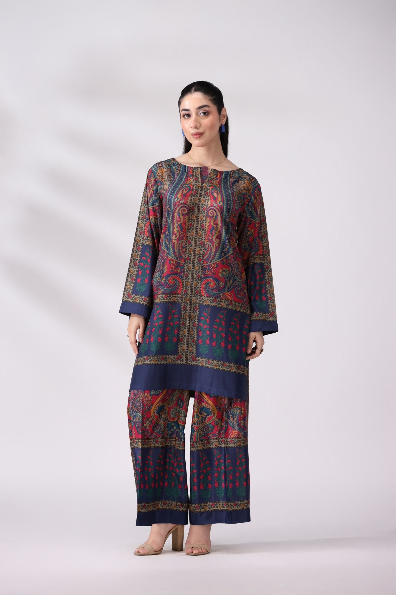 Paisley Elegance Crepe Silk Co-ord Set | Lush Drapes by Mohagni LDM4