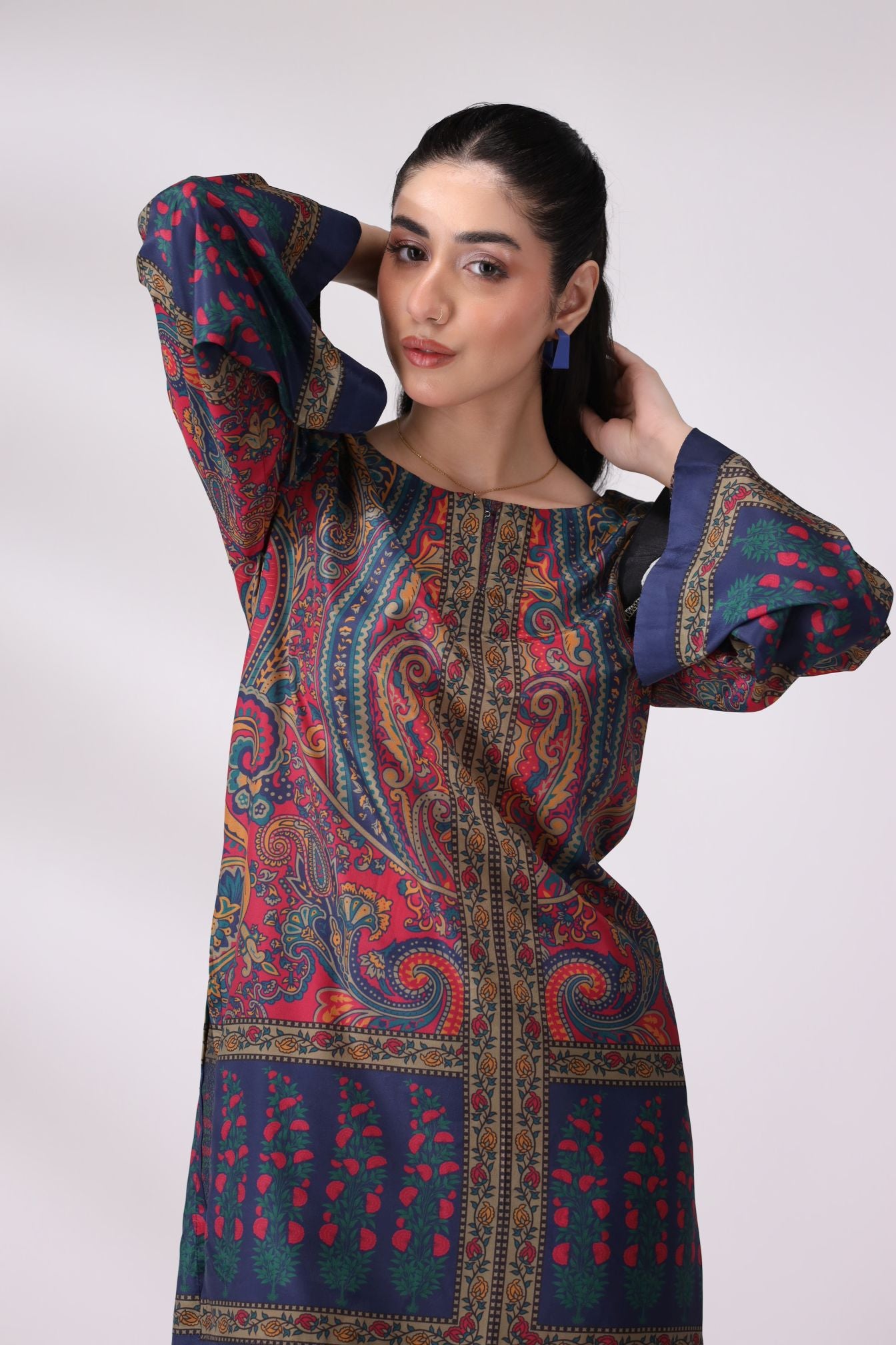 Paisley Elegance Crepe Silk Co-ord Set | Lush Drapes by Mohagni LDM4