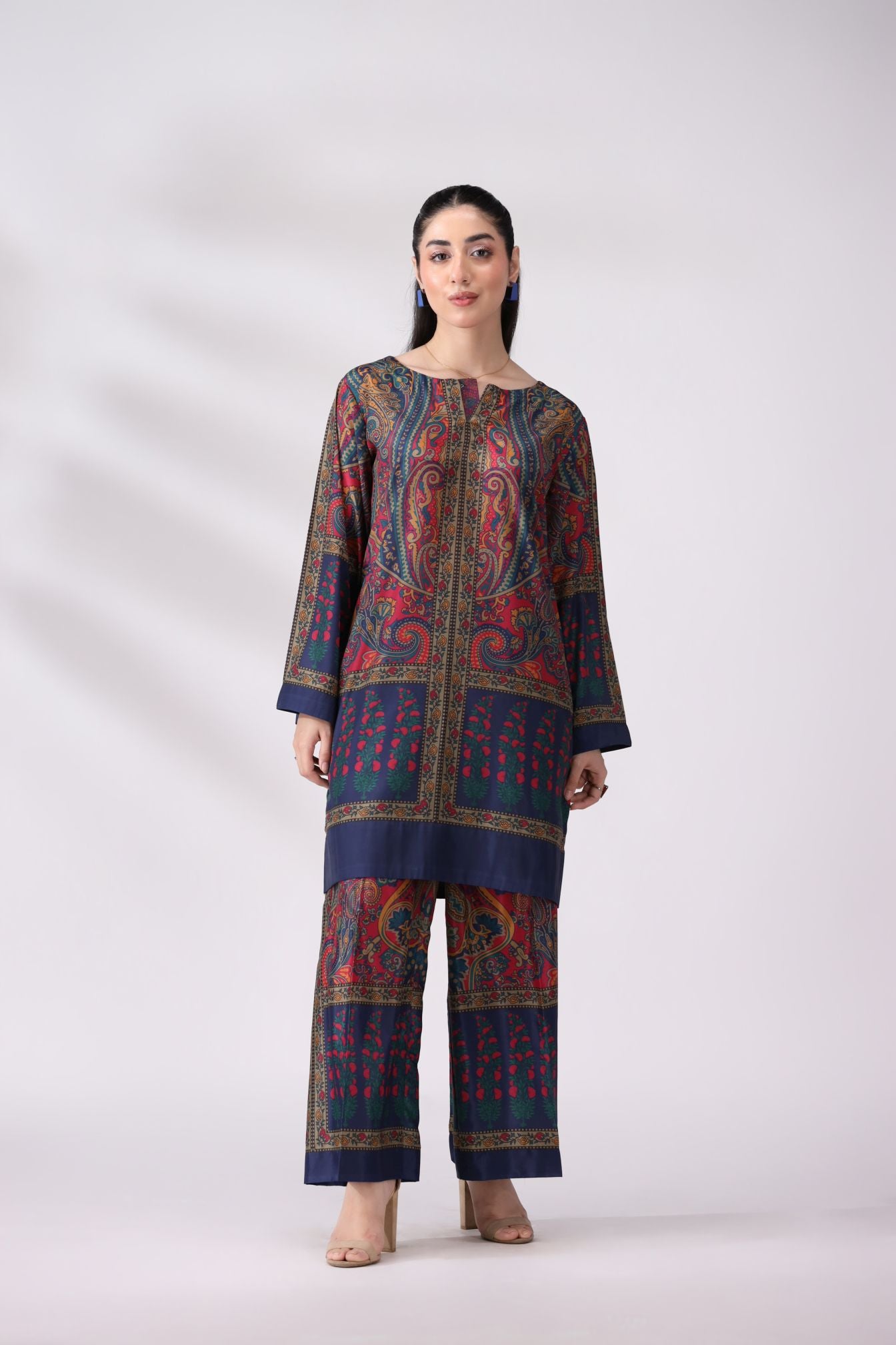 Paisley Elegance Crepe Silk Co-ord Set | Lush Drapes by Mohagni LDM4