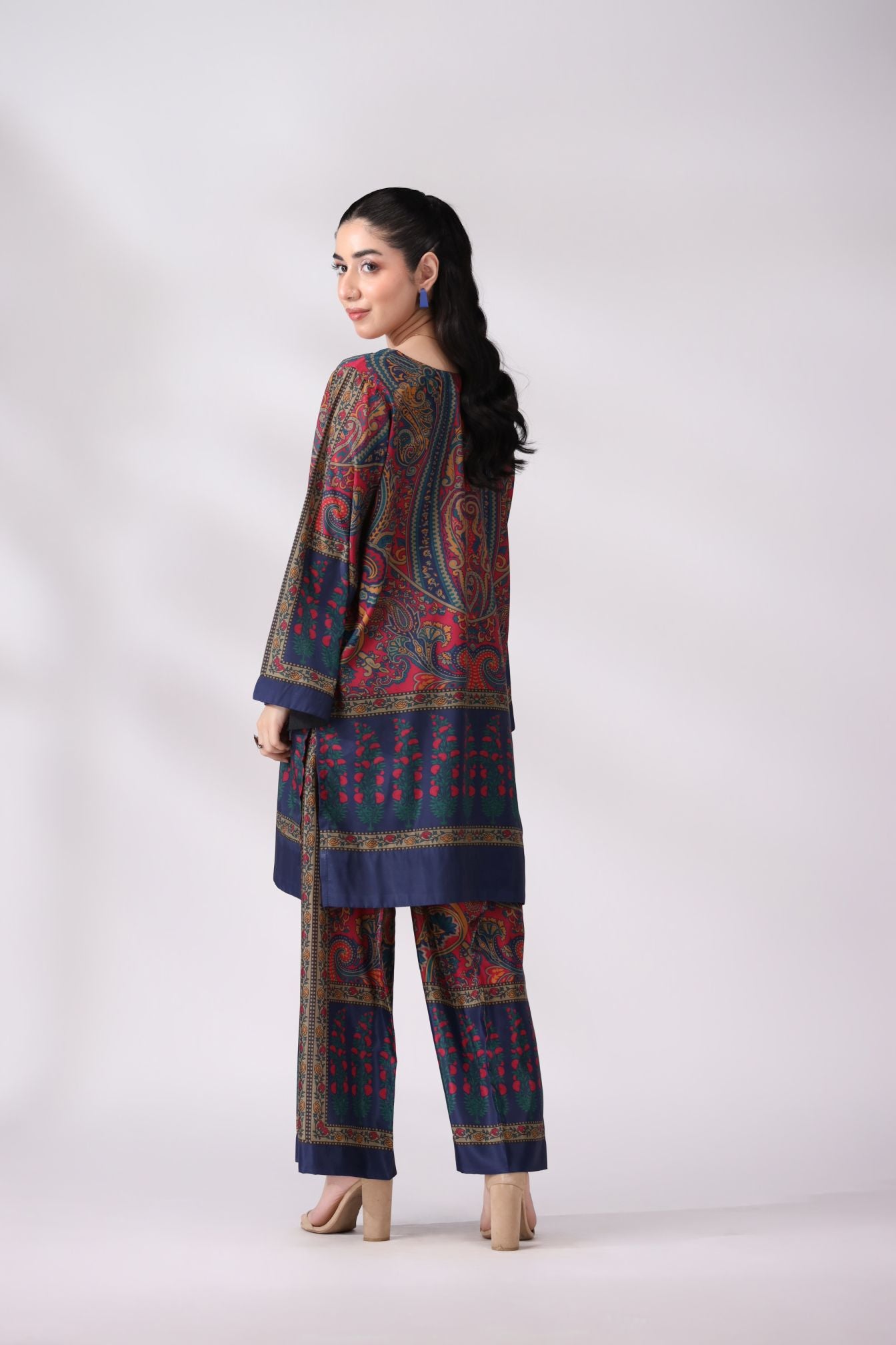 Paisley Elegance Crepe Silk Co-ord Set | Lush Drapes by Mohagni LDM4