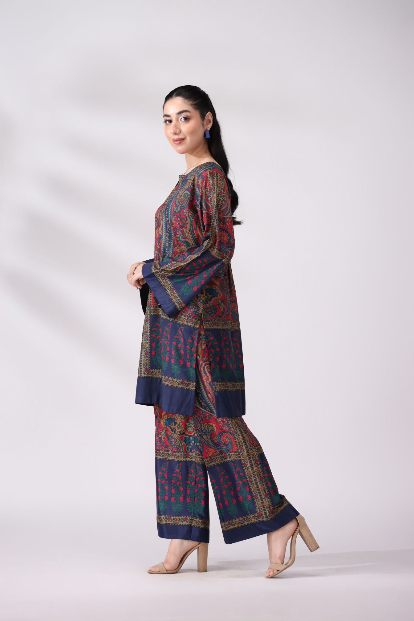 Paisley Elegance Crepe Silk Co-ord Set | Lush Drapes by Mohagni LDM4