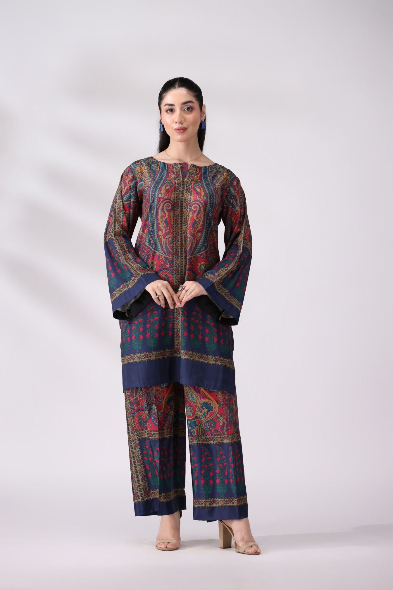 Paisley Elegance Crepe Silk Co-ord Set | Lush Drapes by Mohagni LDM4