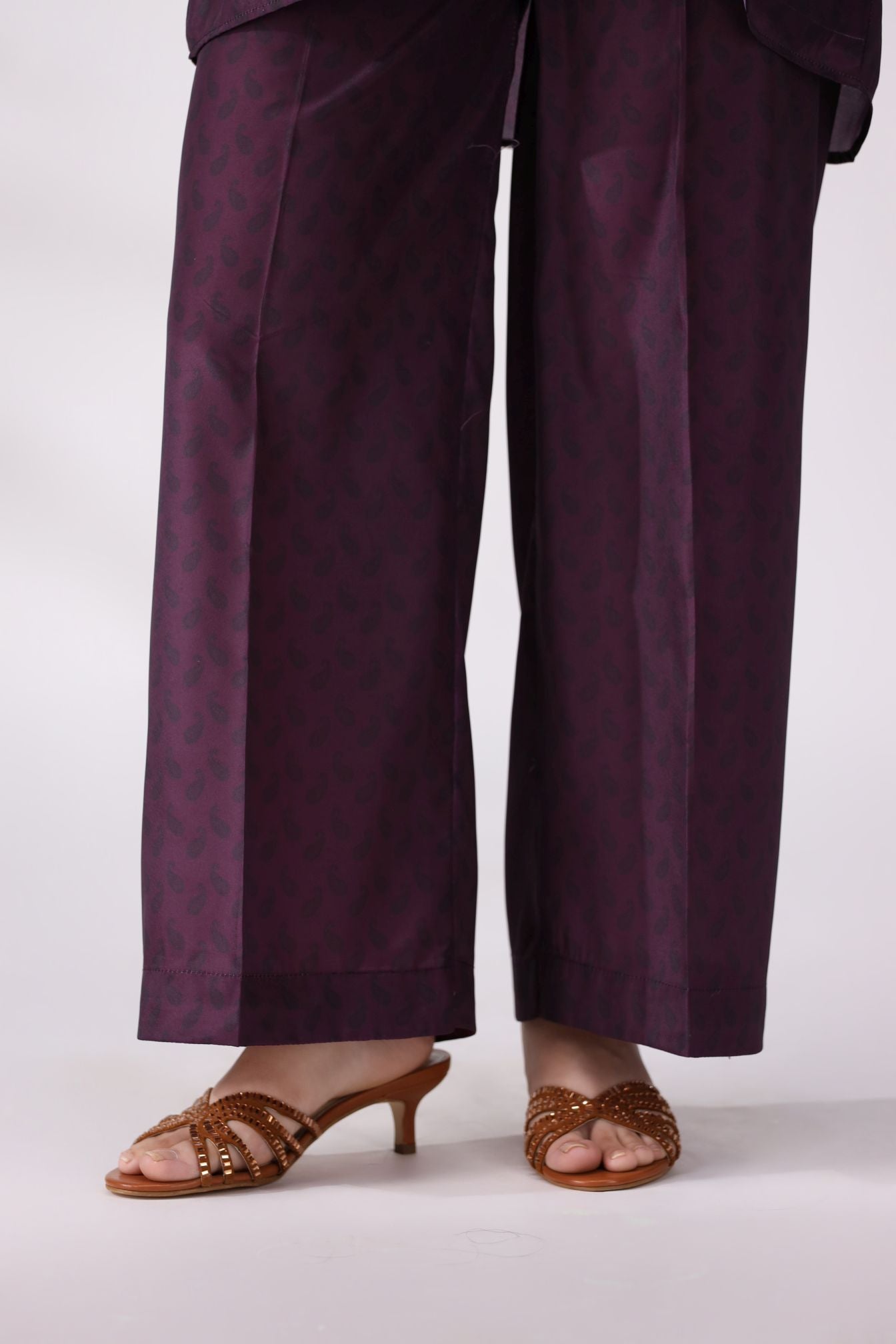Regal Plum Crepe Silk Co-ord Set | Lush Drapes by Mohagni LDM5