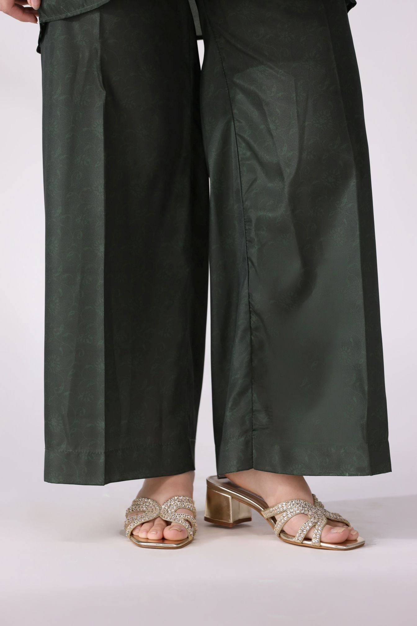Elegant Green Crepe Silk Co-ord Set | Lush Drapes by Mohagni LDM6
