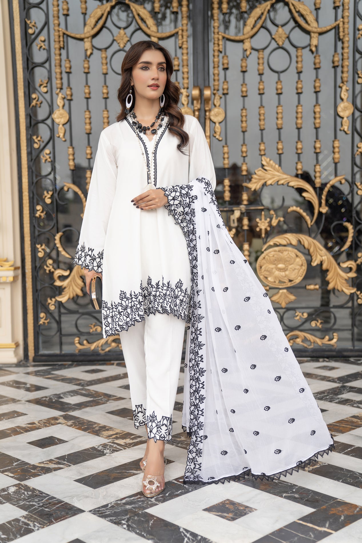 3pc Linen Ready to Wear Dress by DressCode DCL9