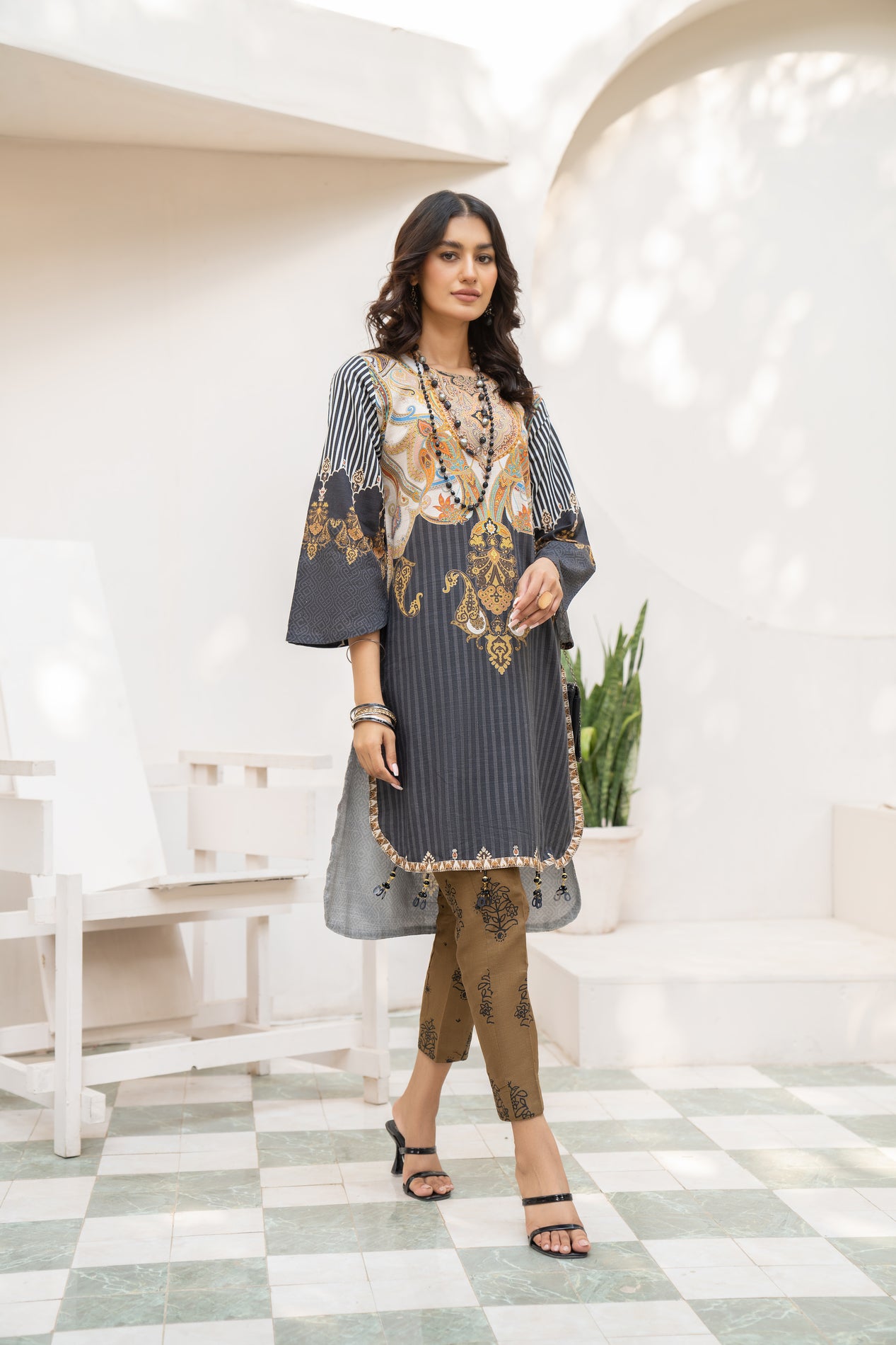 2pc Khadar Printed Dress by DressCode 08