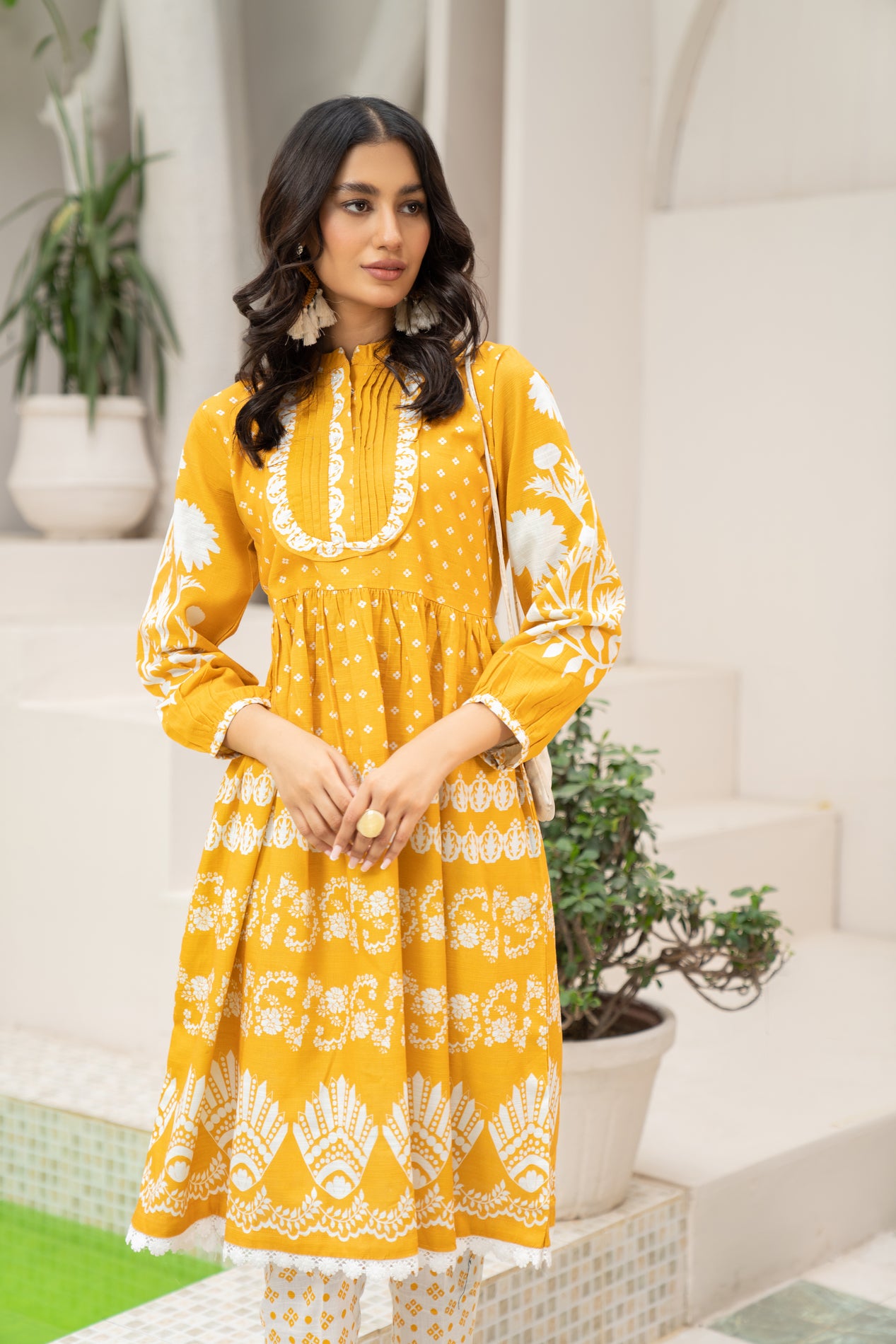 Winter Ready to Wear Khadar Handwork Dress by Dress Code 01 Large