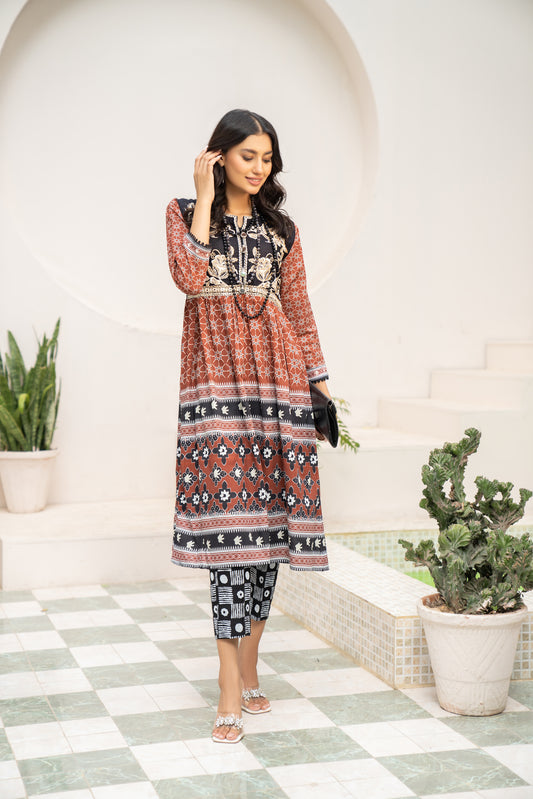 2pc Khadar Embroidered Dress by DressCode 07