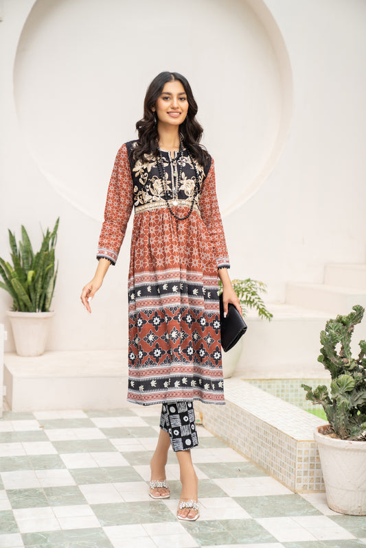 2pc Khadar Embroidered Dress by DressCode 07
