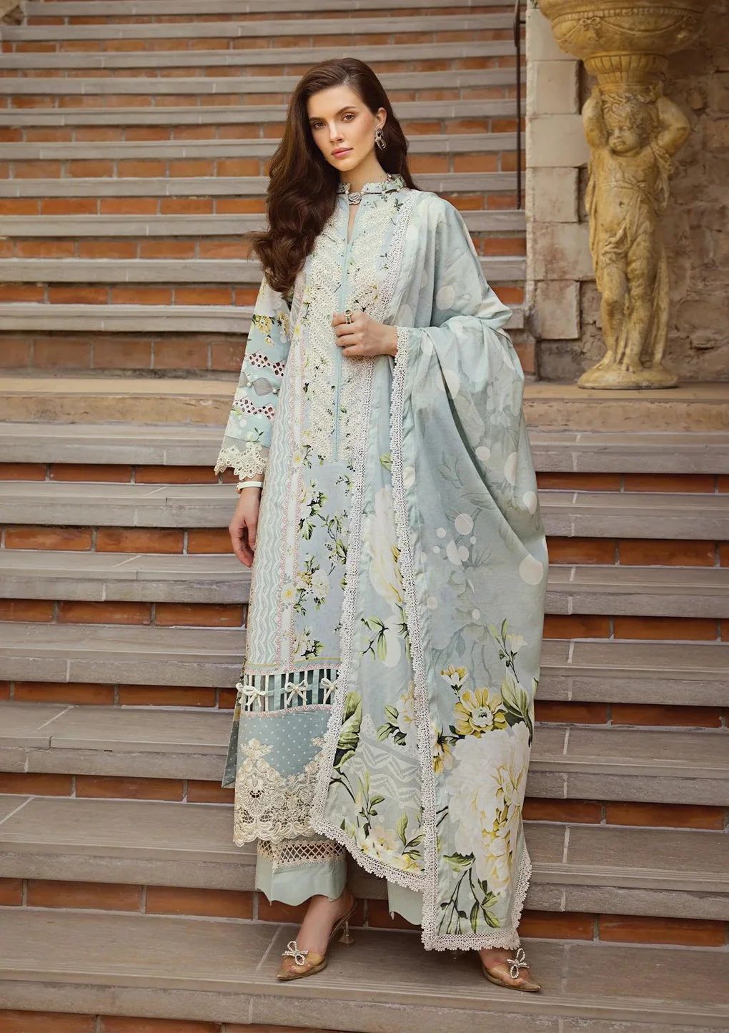 ELAF Chikankari Lawn WATERLILLY ECT-05A