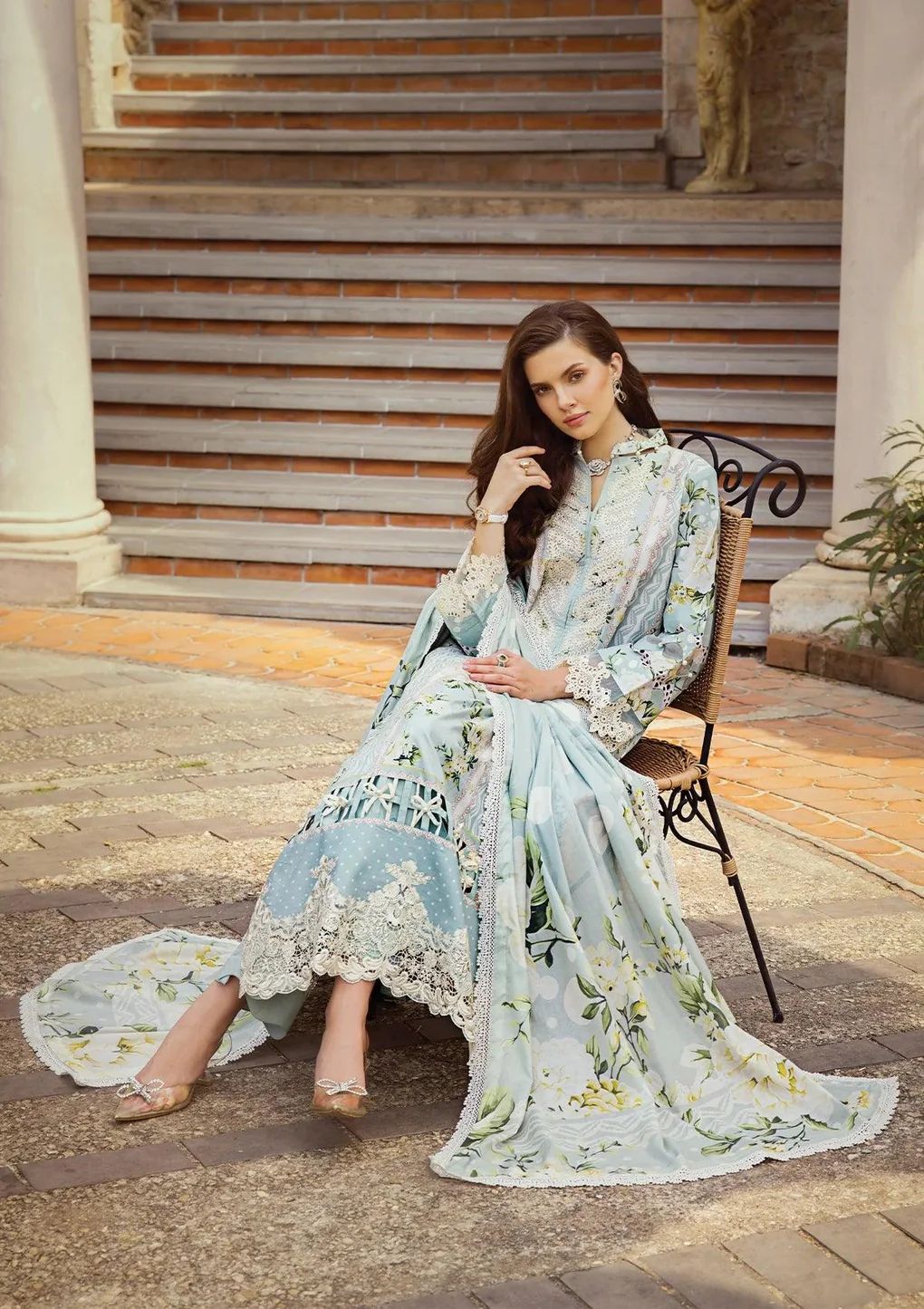 ELAF Chikankari Lawn WATERLILLY ECT-05A