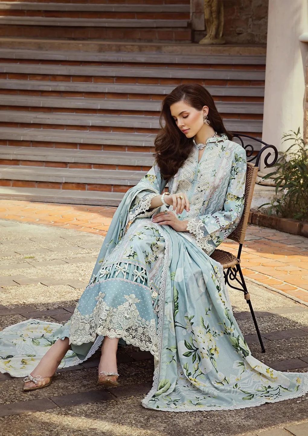 ELAF Chikankari Lawn WATERLILLY ECT-05A