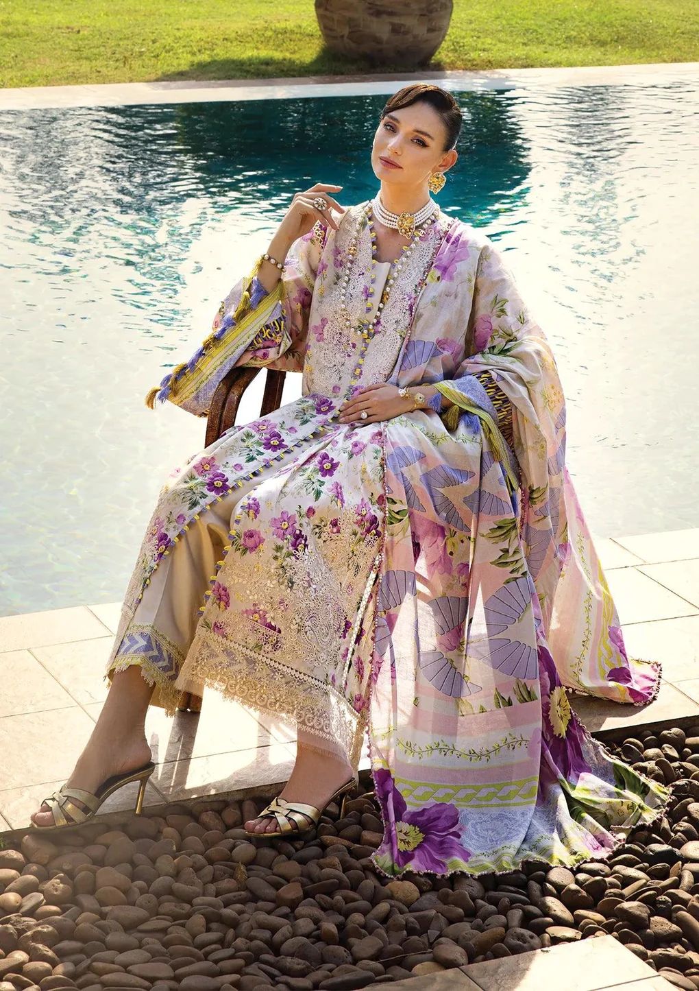ELAF Chikankari Lawn RIVERDALE ECT-06A